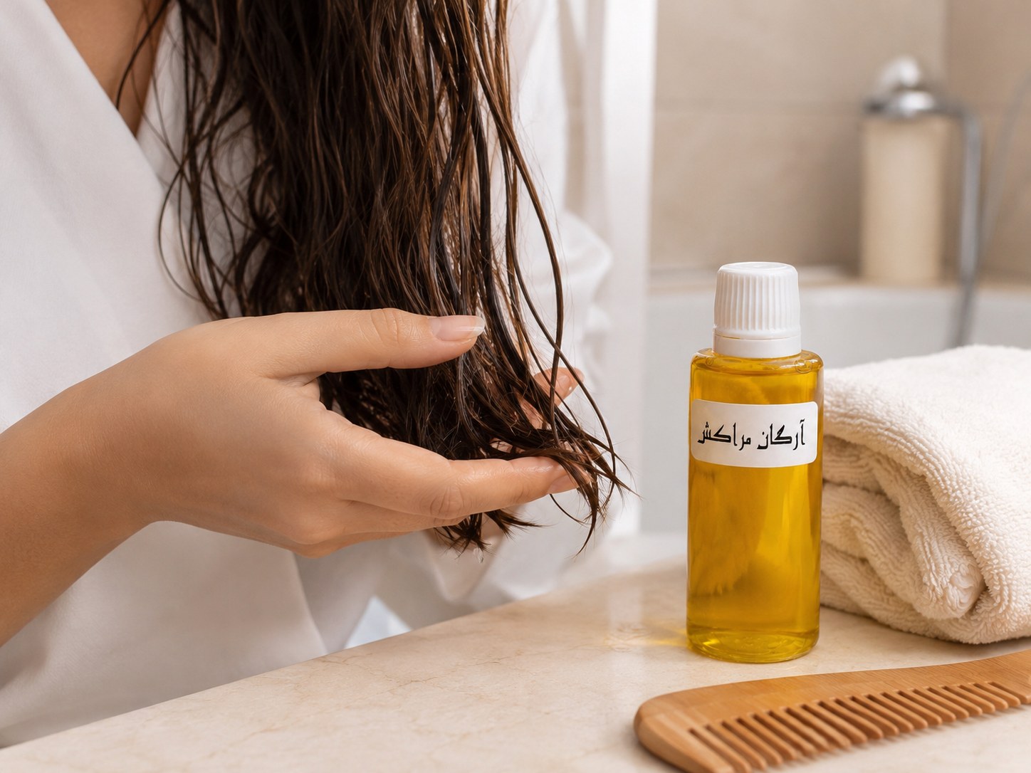 روغن آرگان بعد از حمام؛ روش مصرف برای موهای خشک و وز